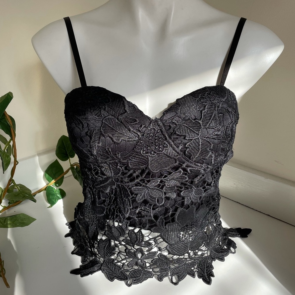 Black Lace Tank Top